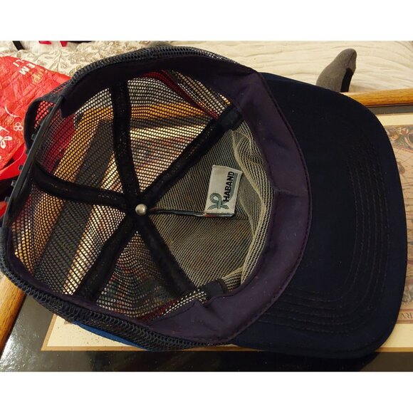 Vintage Patriotic Eagle Trucker Hat "Run Or Burn" Design Snapback, Red,White, Bl - Picture 5 of 5